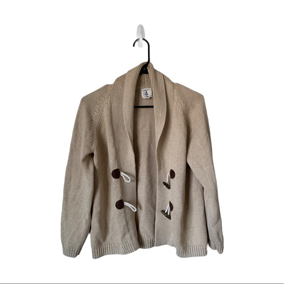 Youth Lands’ End Tan Sweater Cardigan- Youth Large - Picture 2 of 6